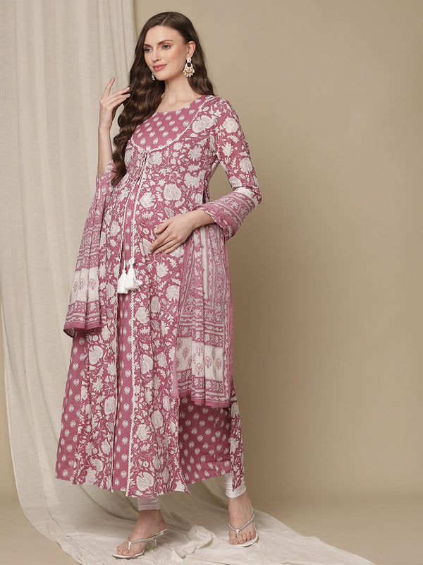 Jacket with prints and plain color combination | New kurti designs, Kurti  with jacket, Frock design